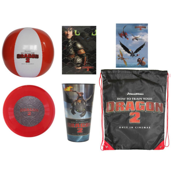 Dragons Strand-Set Tasche Frisbee Wasserball Trinkbecher