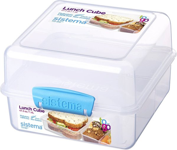 4er Pack - Sistema Lunchbox Cube To Go, 1,4 Liter, farblich sortiert NEU OVP
